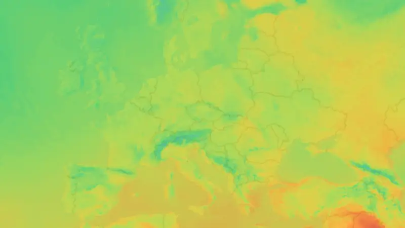 Teplota weather map