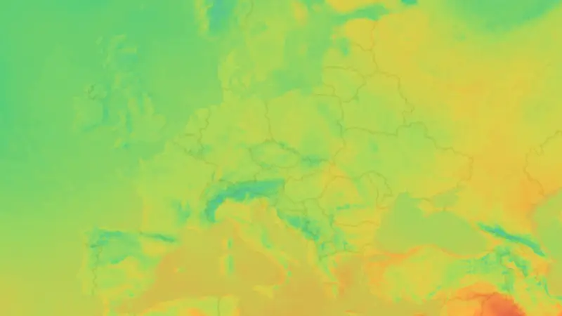 Teplota weather map