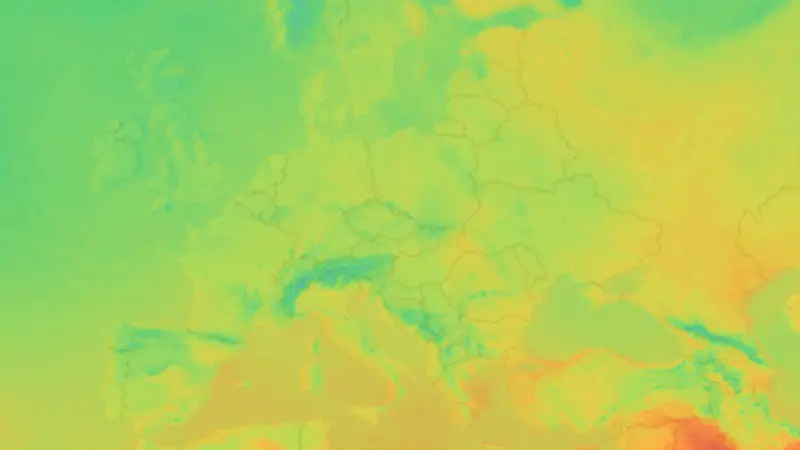 Teplota weather map