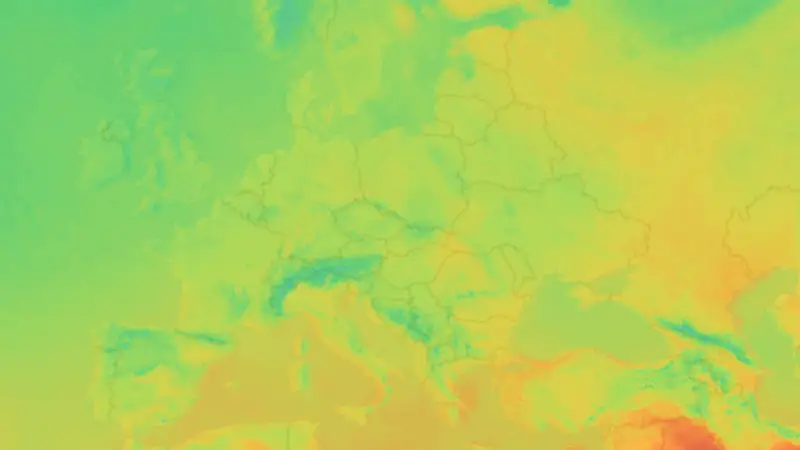 Teplota weather map