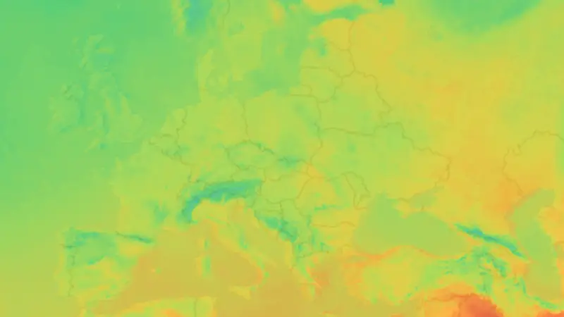 Teplota weather map