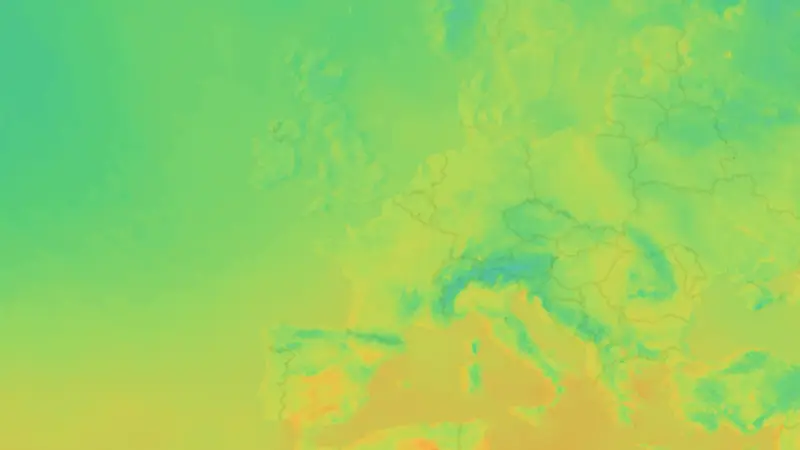 Temperature weather map
