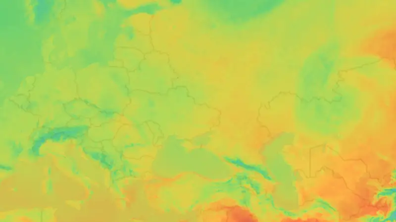 Teplota weather map