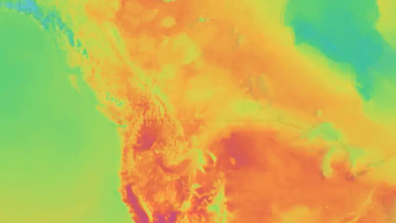 Teplota weather map