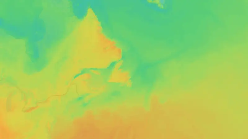 Temperature weather map