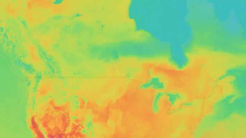 Temperature weather map