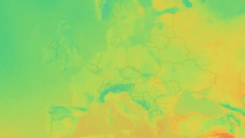 Teplota weather map