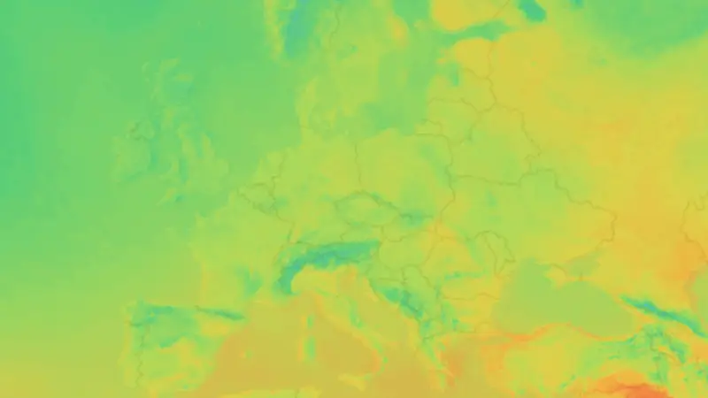 Teplota weather map