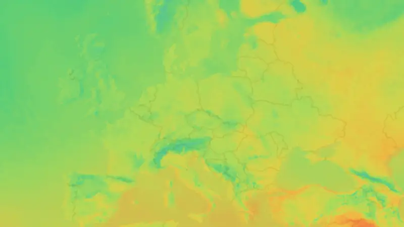 Teplota weather map