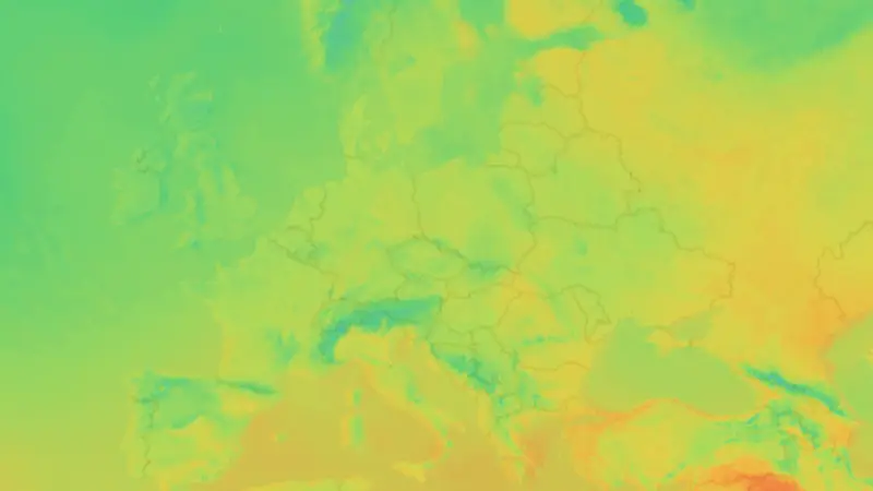 Teplota weather map