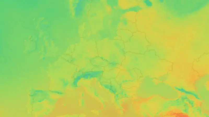 Teplota weather map