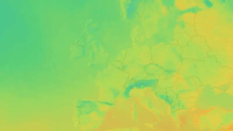 Temperature weather map