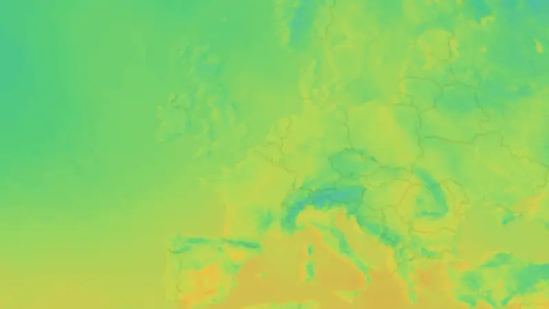 Temperature weather map