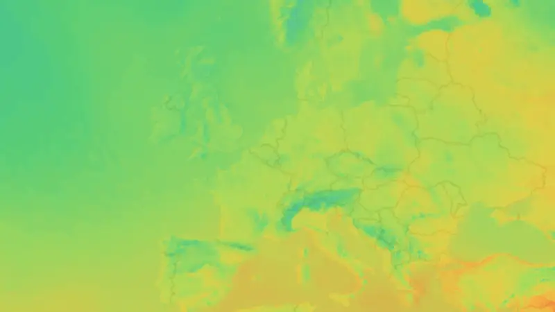 Temperature weather map