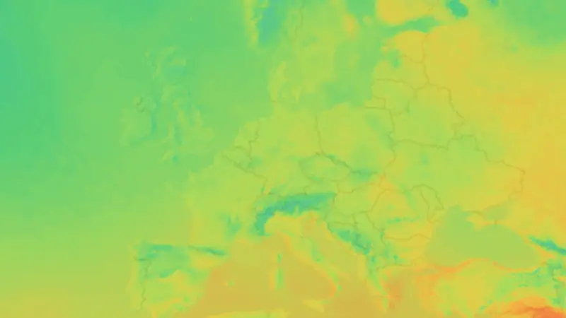 Temperature weather map