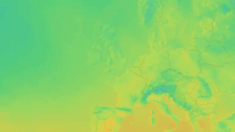 Temperature weather map