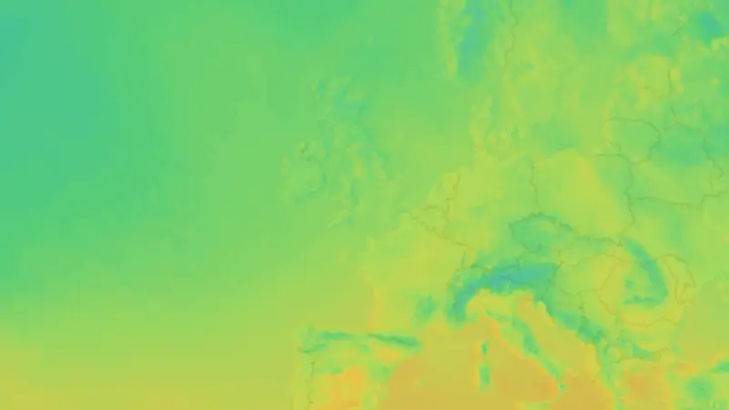 Temperature weather map