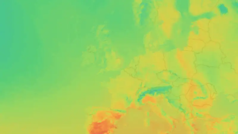 Temperature weather map
