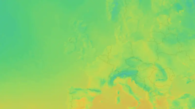 Temperature weather map