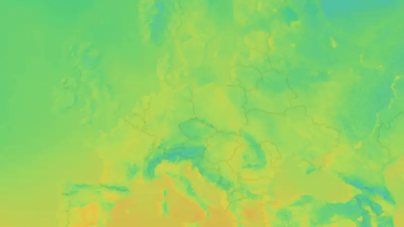 Teplota weather map
