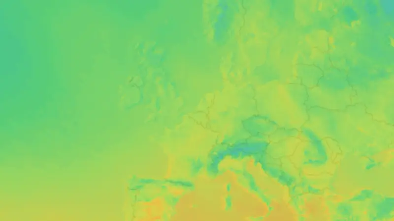 Temperature weather map