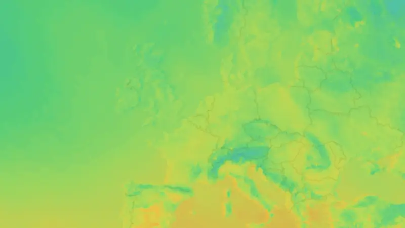 Temperature weather map