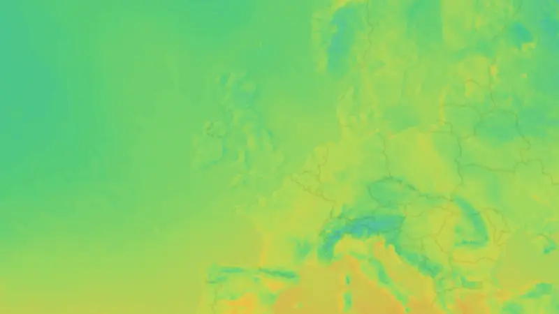Temperature weather map