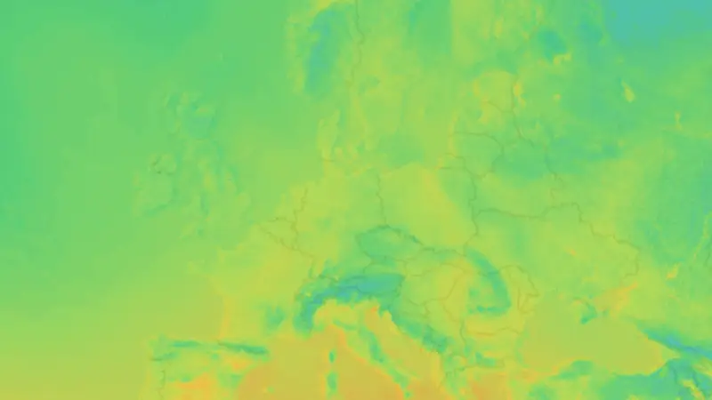 Temperature weather map
