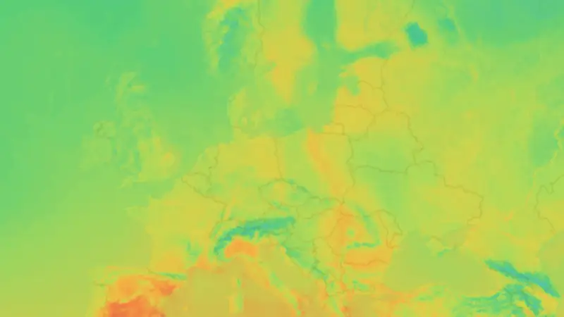 Temperature weather map