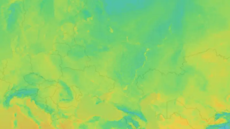 Temperature weather map