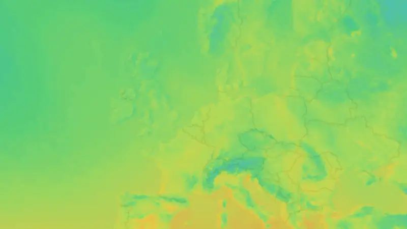 Temperature weather map