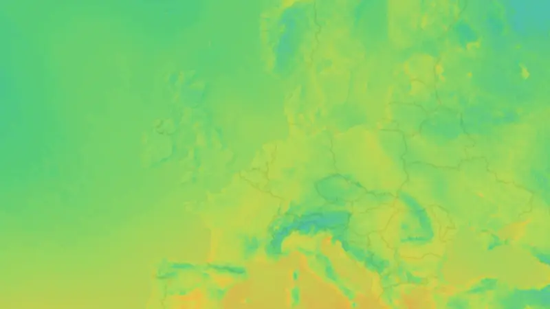 Temperature weather map