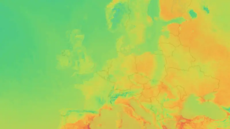 Temperature weather map
