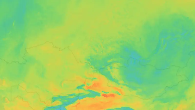 Temperature weather map
