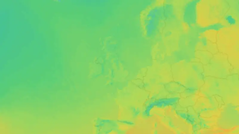 Temperature weather map