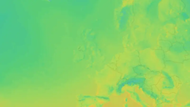 Temperature weather map