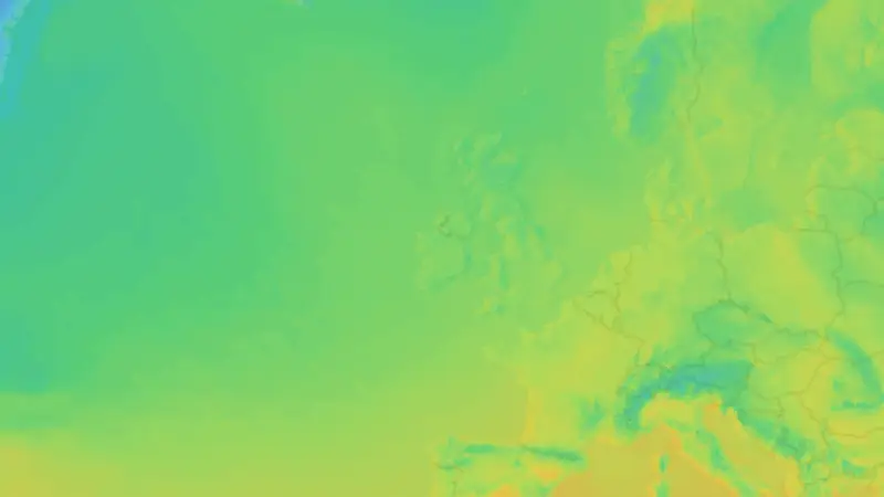 Temperature weather map