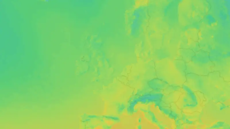 Temperature weather map