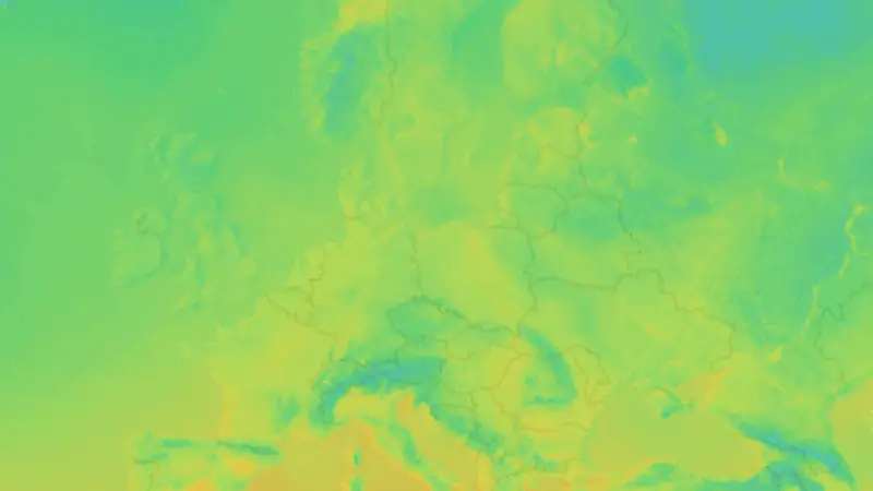 Temperature weather map
