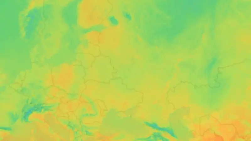 Temperature weather map
