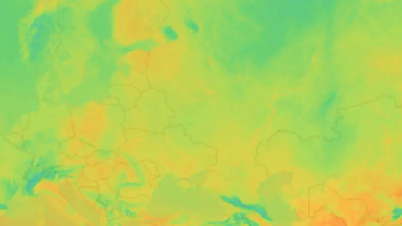 Temperature weather map