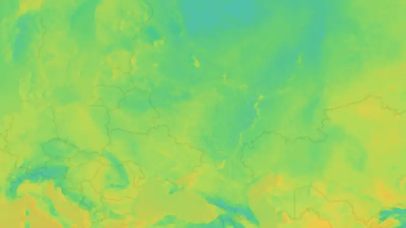 Temperature weather map