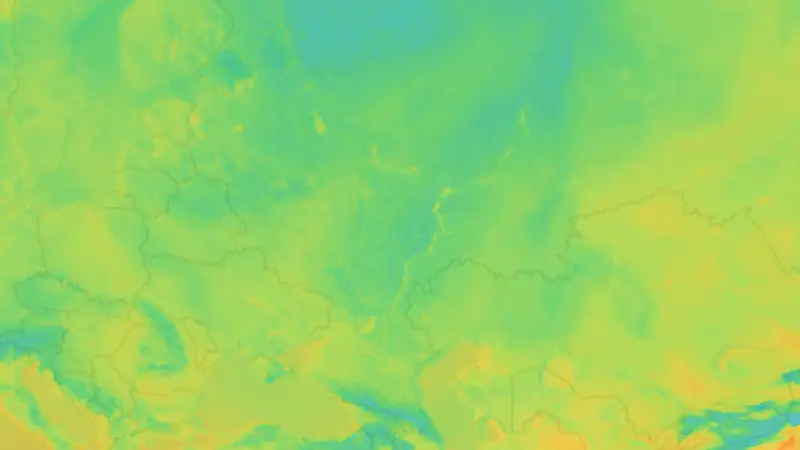 Temperature weather map