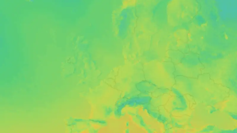 Temperature weather map