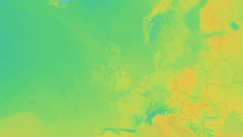 Temperature weather map