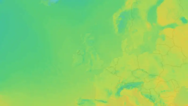 Temperature weather map