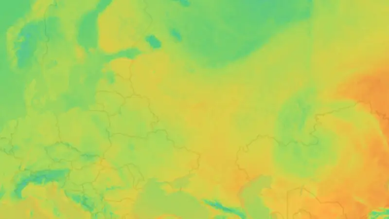 Teplota weather map