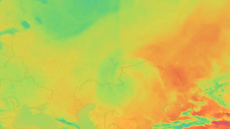 Temperature weather map