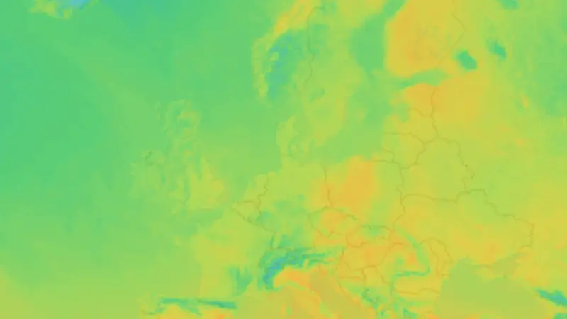 Temperature weather map