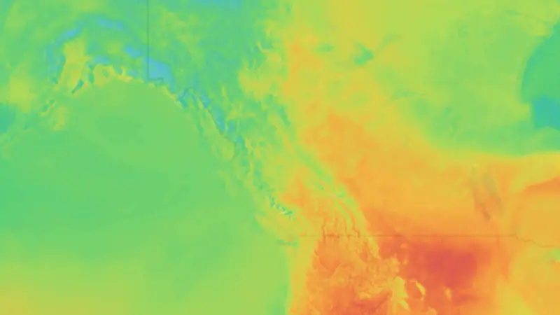 Teplota weather map